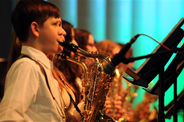 Students performing at the 2023-2024 All County Jazz Concert